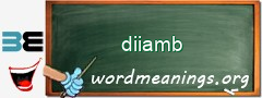 WordMeaning blackboard for diiamb